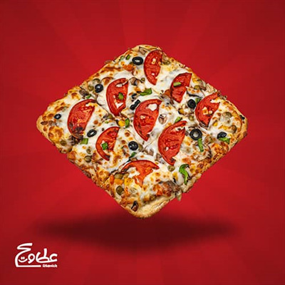 خمیر پیتزا 21*21 پنجره ای ، نخود فرنگی ، ذرت ، هویج ، قارچ ، گوجه فرنگی ، پنیر موزارلا ، فلفل دلمه ای و زیتون سیاه پیتزا سبزیجات پنجره ای متوسط